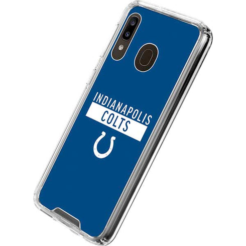 NFL Indianapolis Colts Blue Performance Series Galaxy A30 Clear Case