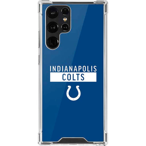 NFL Indianapolis Colts Blue Performance Series Galaxy S22 Ultra Clear Case