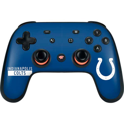 NFL Indianapolis Colts Blue Performance Series Google Stadia Controller Skin