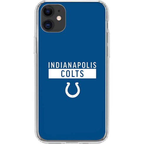 NFL Indianapolis Colts Blue Performance Series iPhone 11 Clear Case