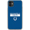 NFL Indianapolis Colts Blue Performance Series iPhone 11 Clear Case