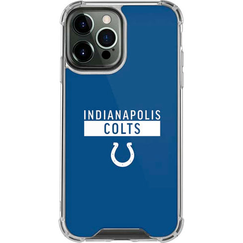 NFL Indianapolis Colts Blue Performance Series iPhone 13 Pro Max Clear Case
