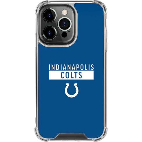 NFL Indianapolis Colts Blue Performance Series iPhone 14 Pro Clear Case