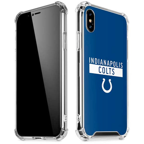 NFL Indianapolis Colts Blue Performance Series iPhone XS Max Clear Case