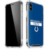 NFL Indianapolis Colts Blue Performance Series iPhone XS Max Clear Case