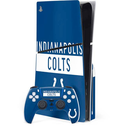 NFL Indianapolis Colts Blue Performance Series PS5 Slim Disk Bundle Skin