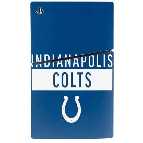 NFL Indianapolis Colts Blue Performance Series PS5 Slim Disk Console Skin