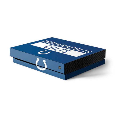 NFL Indianapolis Colts Blue Performance Series Xbox One X Console Skin