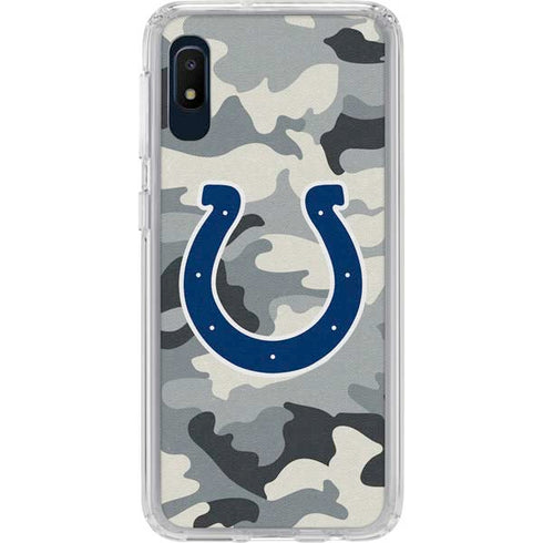NFL Indianapolis Colts Camo Galaxy A10e Clear Case