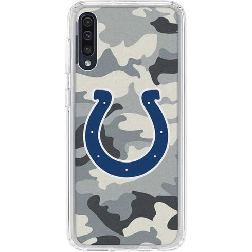 NFL Indianapolis Colts Camo Galaxy A50 Clear Case
