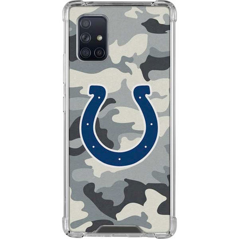 NFL Indianapolis Colts Camo Galaxy A71 5G Clear Case