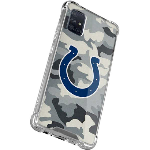 NFL Indianapolis Colts Camo Galaxy A71 5G Clear Case