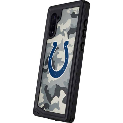 NFL Indianapolis Colts Camo Galaxy Note 10 Waterproof Case