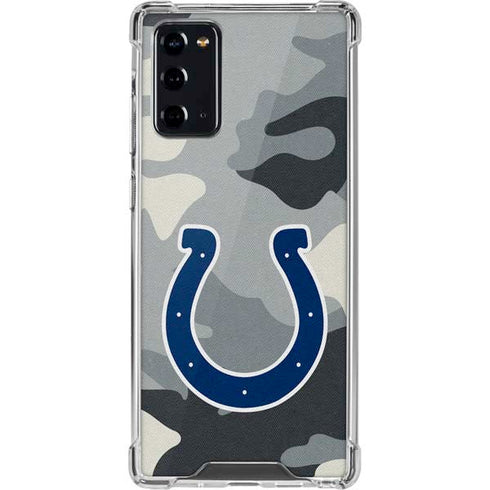 NFL Indianapolis Colts Camo Galaxy Note20 5G Clear Case