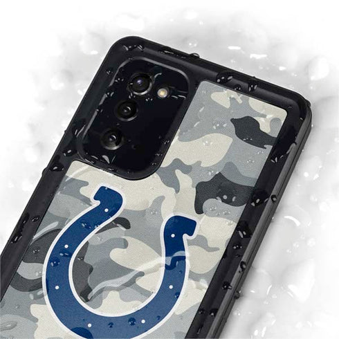 NFL Indianapolis Colts Camo Galaxy Note20 5G Waterproof Case