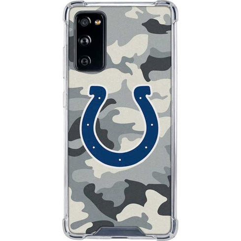NFL Indianapolis Colts Camo Galaxy S20 FE Clear Case