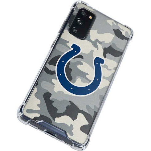 NFL Indianapolis Colts Camo Galaxy S20 FE Clear Case
