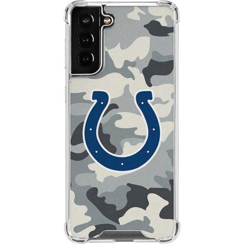 NFL Indianapolis Colts Camo Galaxy S21 FE Clear Case
