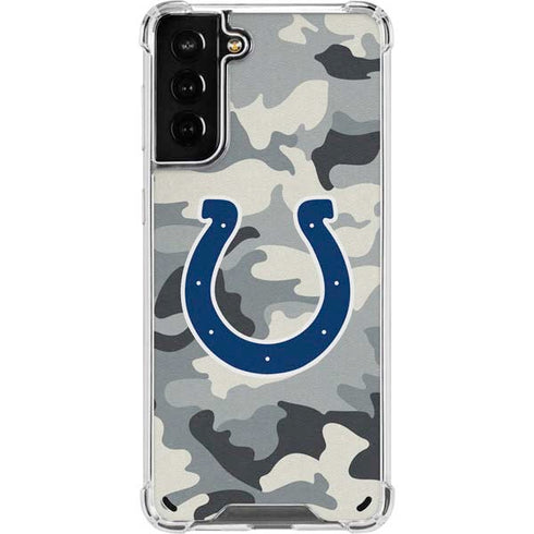 NFL Indianapolis Colts Camo Galaxy S21 Plus 5G Clear Case