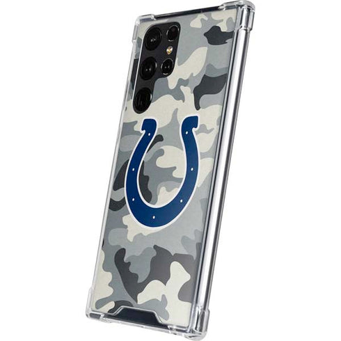 NFL Indianapolis Colts Camo Galaxy S24 Ultra Clear Case