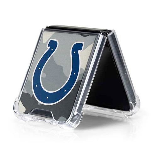 NFL Indianapolis Colts Camo Galaxy Z Flip5 5G Clear Case