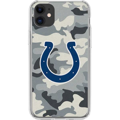 NFL Indianapolis Colts Camo iPhone 11 Clear Case