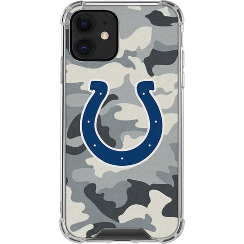 NFL Indianapolis Colts Camo iPhone 12 Clear Case
