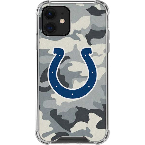NFL Indianapolis Colts Camo iPhone 12 Mini Clear Case