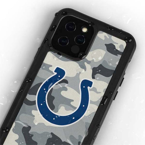 NFL Indianapolis Colts Camo iPhone 12 Pro Waterproof Case