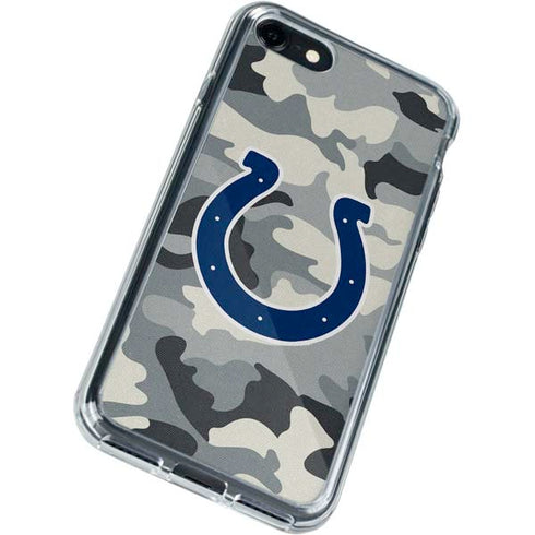 NFL Indianapolis Colts Camo iPhone SE (2nd & 3rd Gen) Clear Case