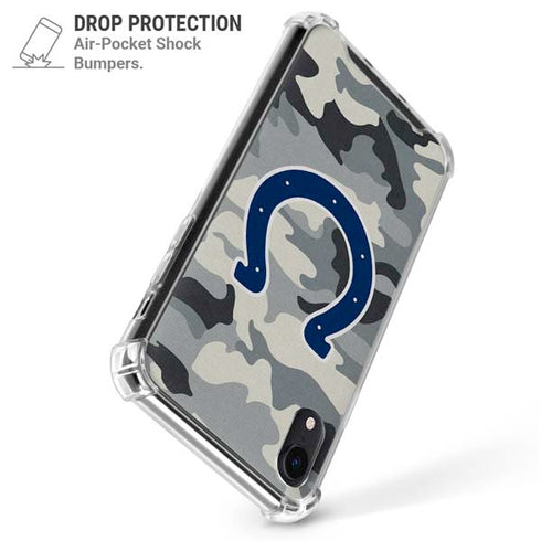 NFL Indianapolis Colts Camo iPhone XR Clear Case