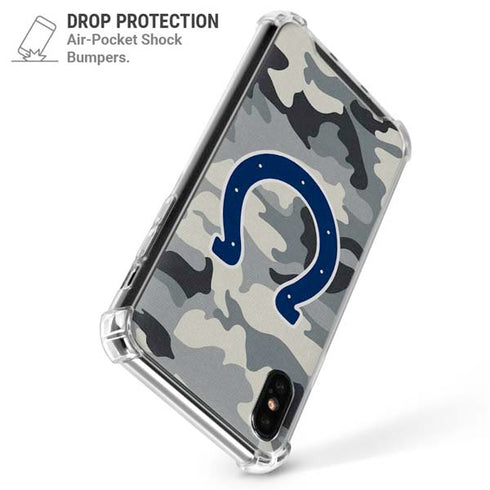 NFL Indianapolis Colts Camo iPhone XS Max Clear Case