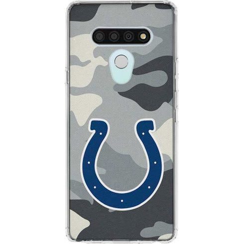 NFL Indianapolis Colts Camo LG Stylo 6 Clear Case