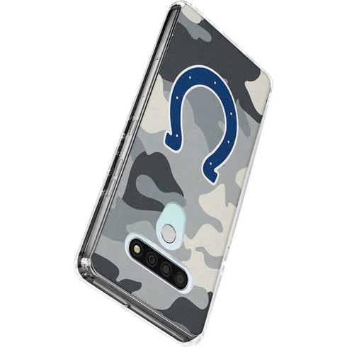 NFL Indianapolis Colts Camo LG Stylo 6 Clear Case