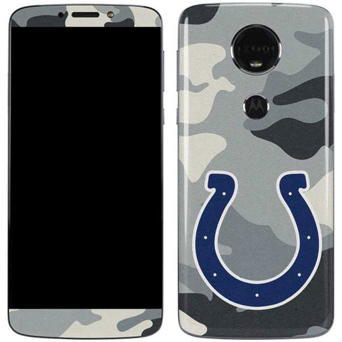NFL Indianapolis Colts Camo Moto E5 Plus Skin