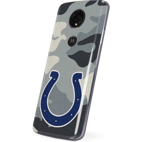 NFL Indianapolis Colts Camo Moto E5 Plus Skin