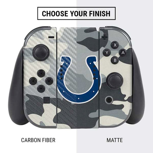 NFL Indianapolis Colts Camo Nintendo Switch Bundle Skin