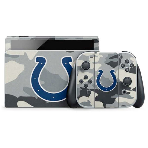 NFL Indianapolis Colts Camo Nintendo Switch OLED (2021) Skin