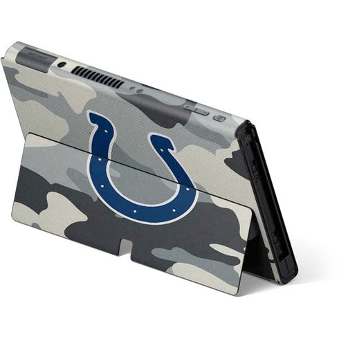NFL Indianapolis Colts Camo Nintendo Switch OLED (2021) Skin