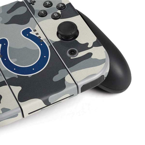NFL Indianapolis Colts Camo Nintendo Switch OLED (2021) Skin