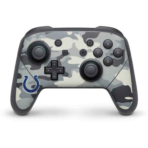 NFL Indianapolis Colts Camo Nintendo Switch Pro Controller Skin