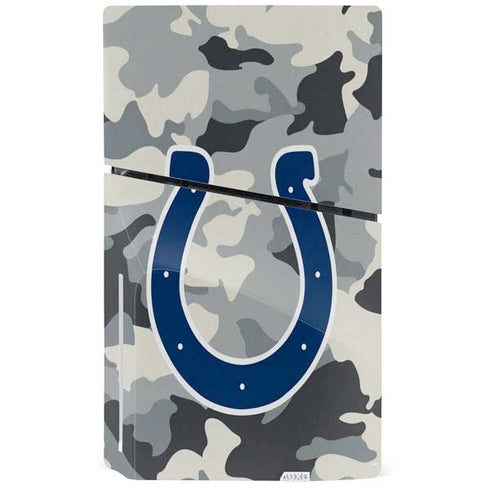 NFL Indianapolis Colts Camo PS5 Slim Disk Console Skin