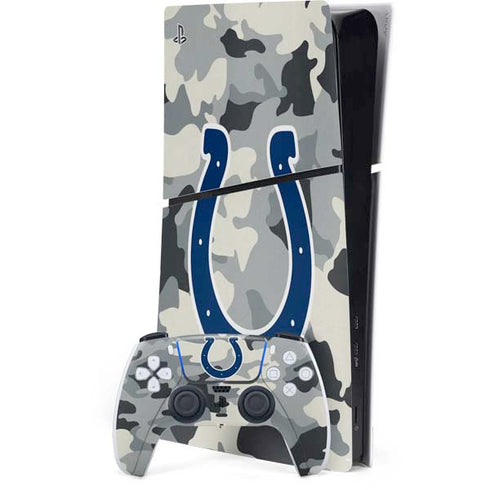 NFL Indianapolis Colts Camo PS5 Slim Digital Edition Bundle Skin