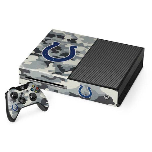 NFL Indianapolis Colts Camo Xbox One Console and Controller Bundle Skin