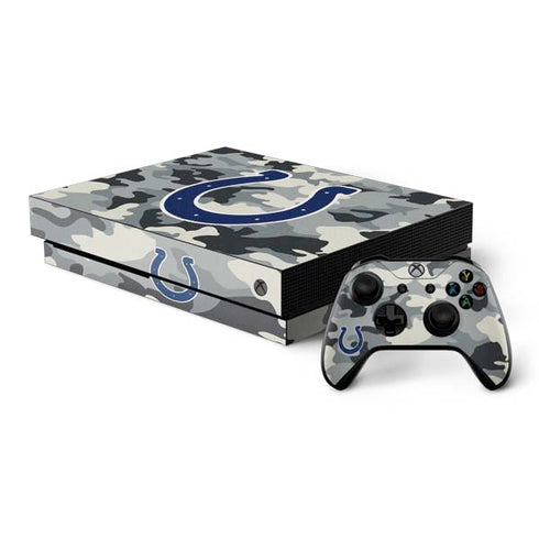 NFL Indianapolis Colts Camo Xbox One X Bundle Skin