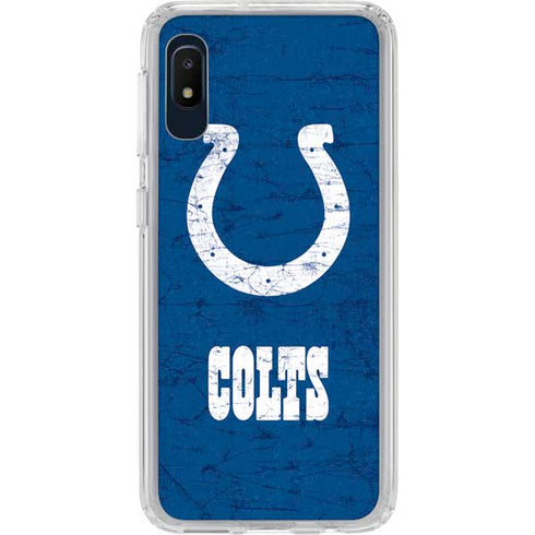NFL Indianapolis Colts Distressed Galaxy A10e Clear Case