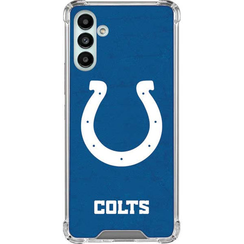 NFL Indianapolis Colts Distressed Galaxy A13 5G Clear Case