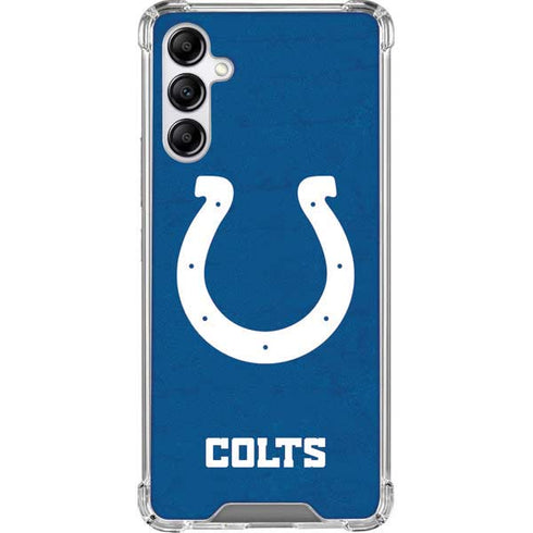 NFL Indianapolis Colts Distressed Galaxy A14 5G Clear Case