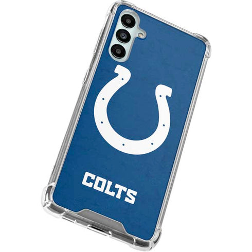 NFL Indianapolis Colts Distressed Galaxy A14 5G Clear Case