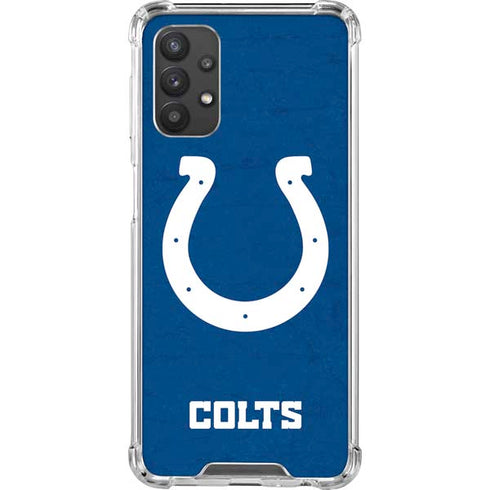 NFL Indianapolis Colts Distressed Galaxy A32 5G Clear Case